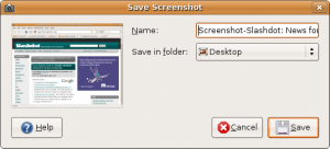 The GNOME Screenshot application